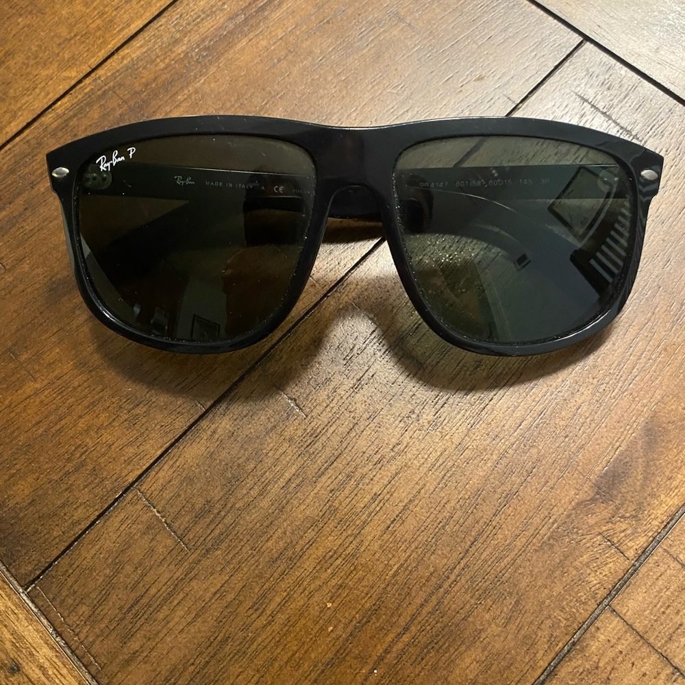 Rayban Boyfriend sunglasses black with green polarized lenses